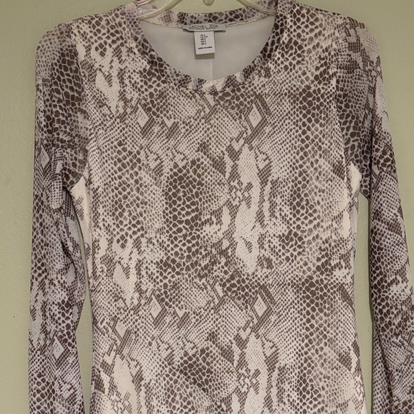 Rachel Zoe Snake Print Long Sleeve Dress - Picture 3 of 6